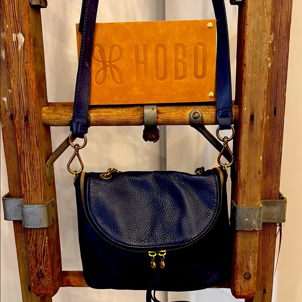 HOBO  Navy Leather Crossbody Bag